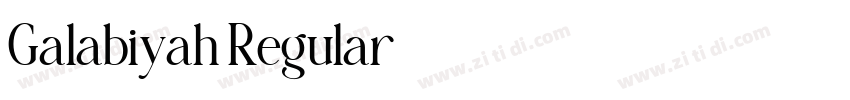 Galabiyah Regular字体转换